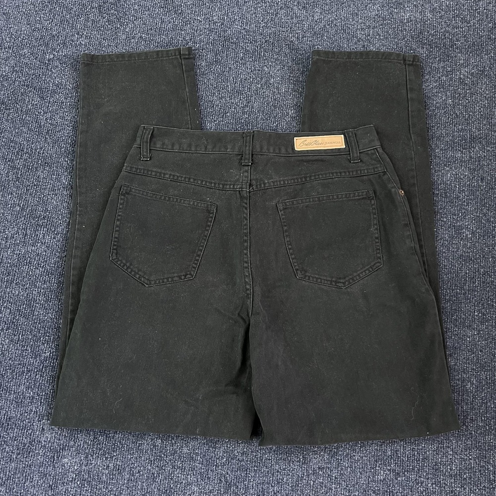 Vintage Bill Blass Easy Fit Jeans Womens 8 Black High Rise Tapered Mom Denim